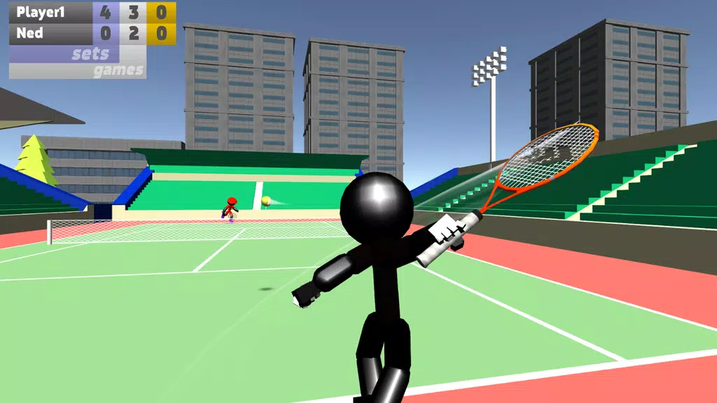 Stickman 3D Tennis Captura de pantalla 1