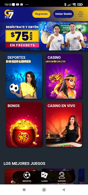 Gana777 Apuestas y Casino Zrzut ekranu 0