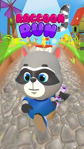 Raccoon Fun Run: Running Games Ảnh chụp màn hình 2