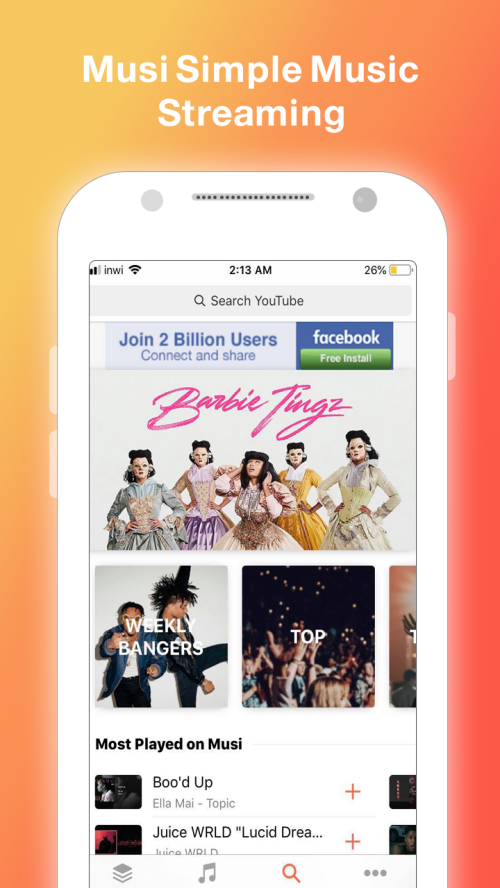 Musi : Simple Music Streaming Advice 2019 螢幕截圖 1