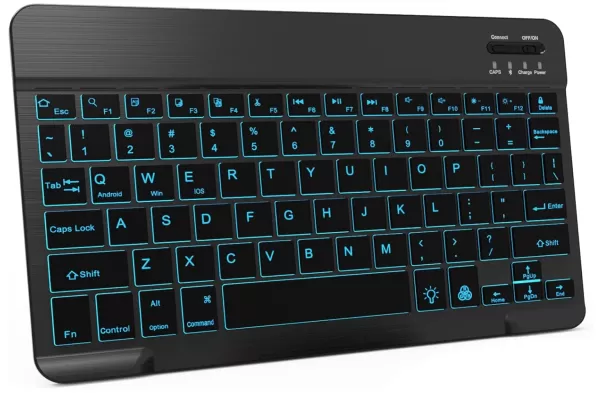 Harburfine 7 Kulay ng Backlit Bluetooth Keyboard - Pinakamahusay na Backlit iPad Keyboard