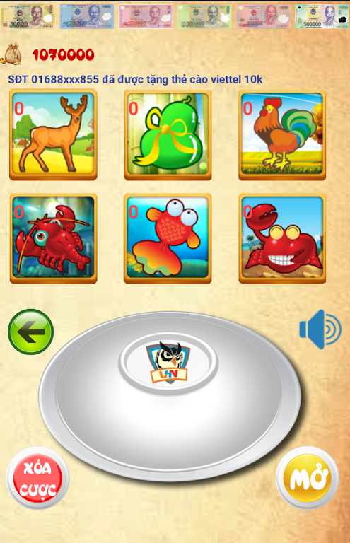 Game Bầu Cua ဖန်သားပြင်ဓာတ်ပုံ 1