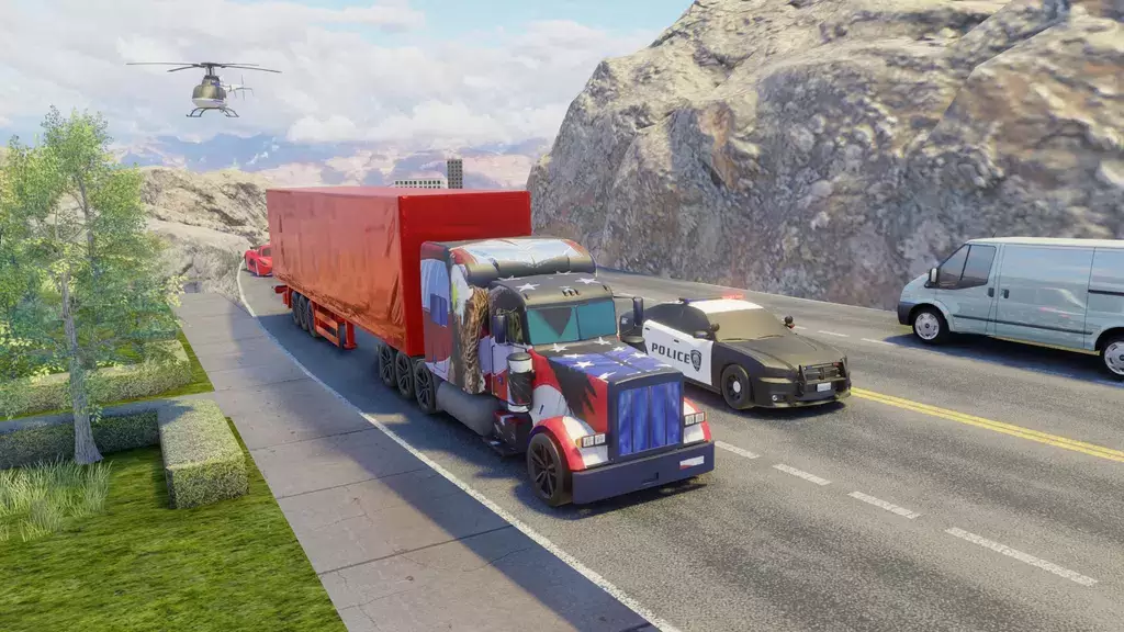 Usa Truck Simulator Car Games スクリーンショット 1