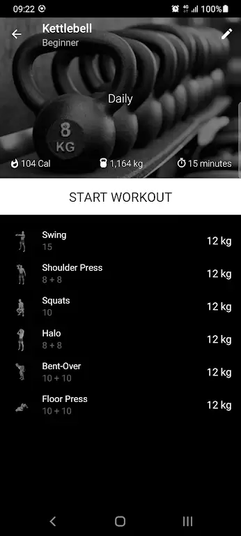 Kettlebell Home Workout স্ক্রিনশট 2