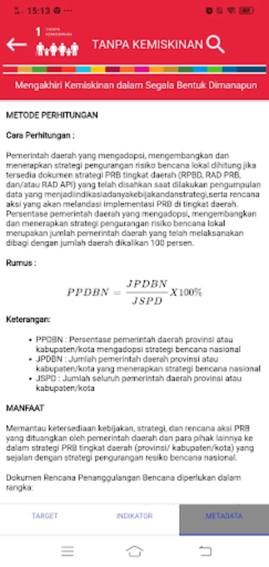 SDG Metadata Indonesia Capture d'écran 1