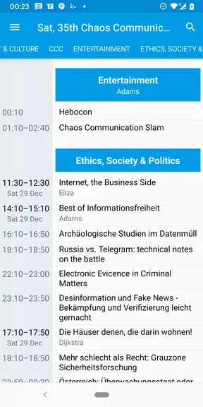 Schermata Giggity (schedule viewer) 3