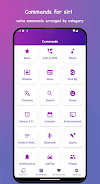Commands for Siri voice app. Screenshot 2