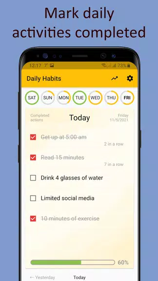 Daily activities tracker Tangkapan skrin 0