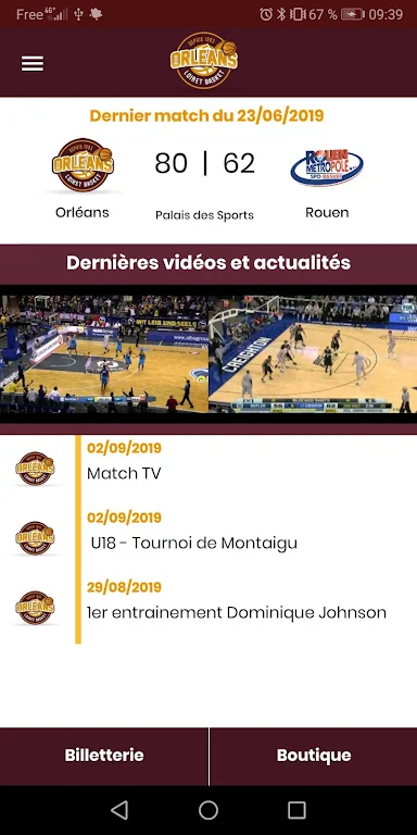 Orléans Loiret Basket - OLB Captura de pantalla 1