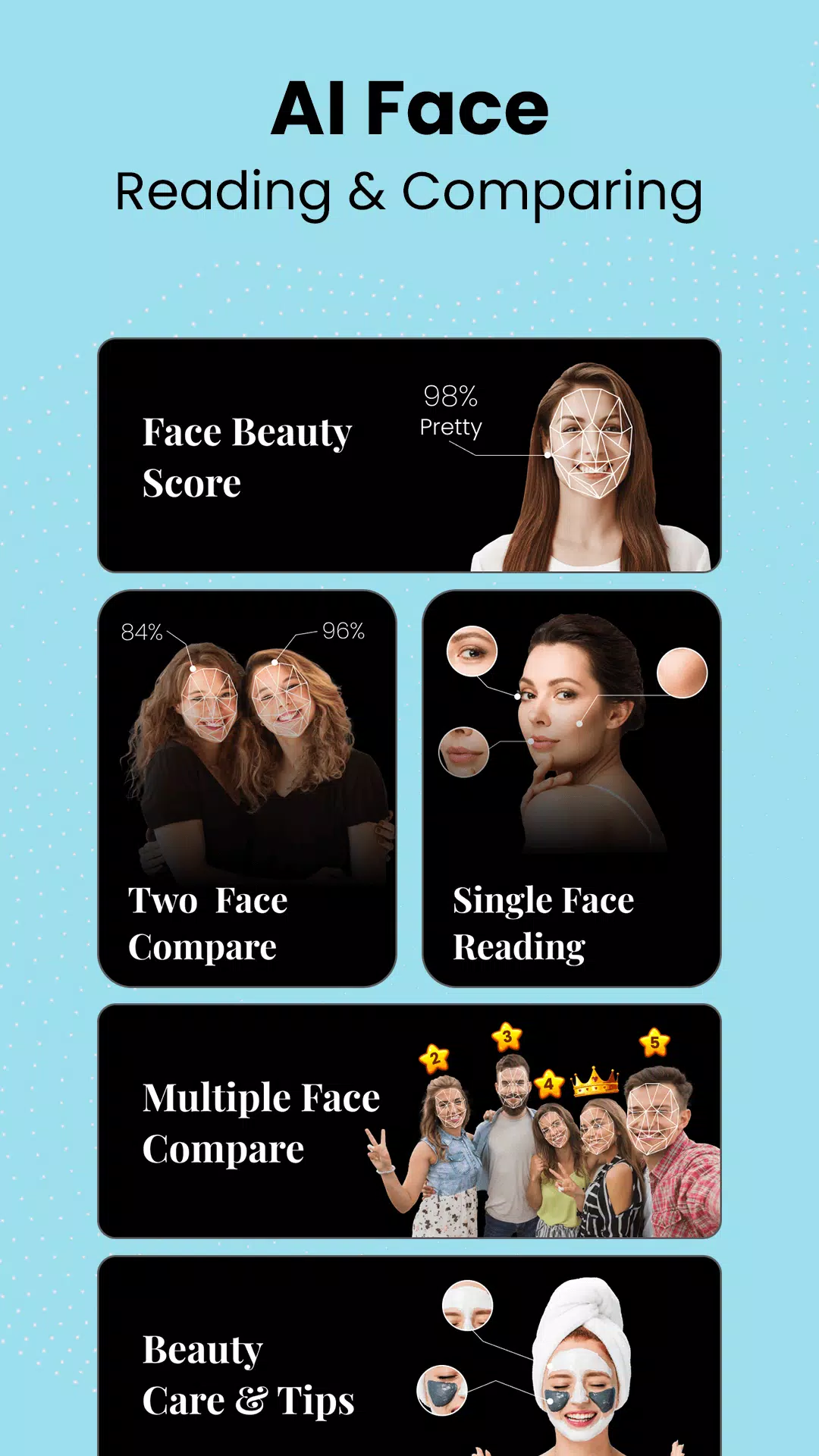 Face Beauty Score Calc & Tips Captura de pantalla 2