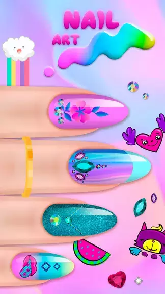 Girls Nail Salon Game:Nail Art Captura de tela 2