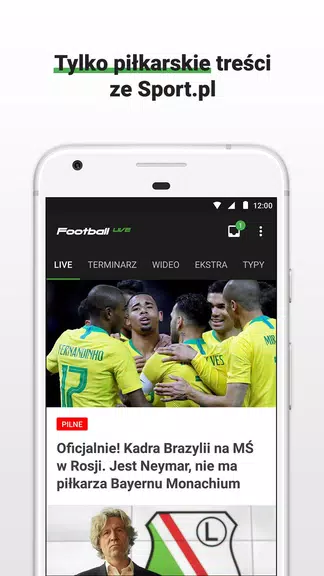 Football LIVE - wyniki na żywo 螢幕截圖 0