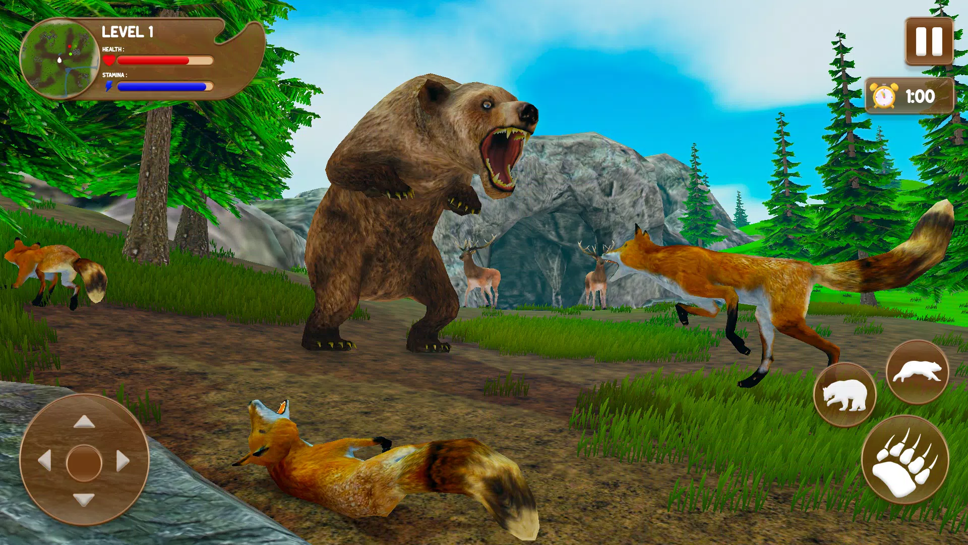 Bear Games: Bear Simulator 3D Zrzut ekranu 1