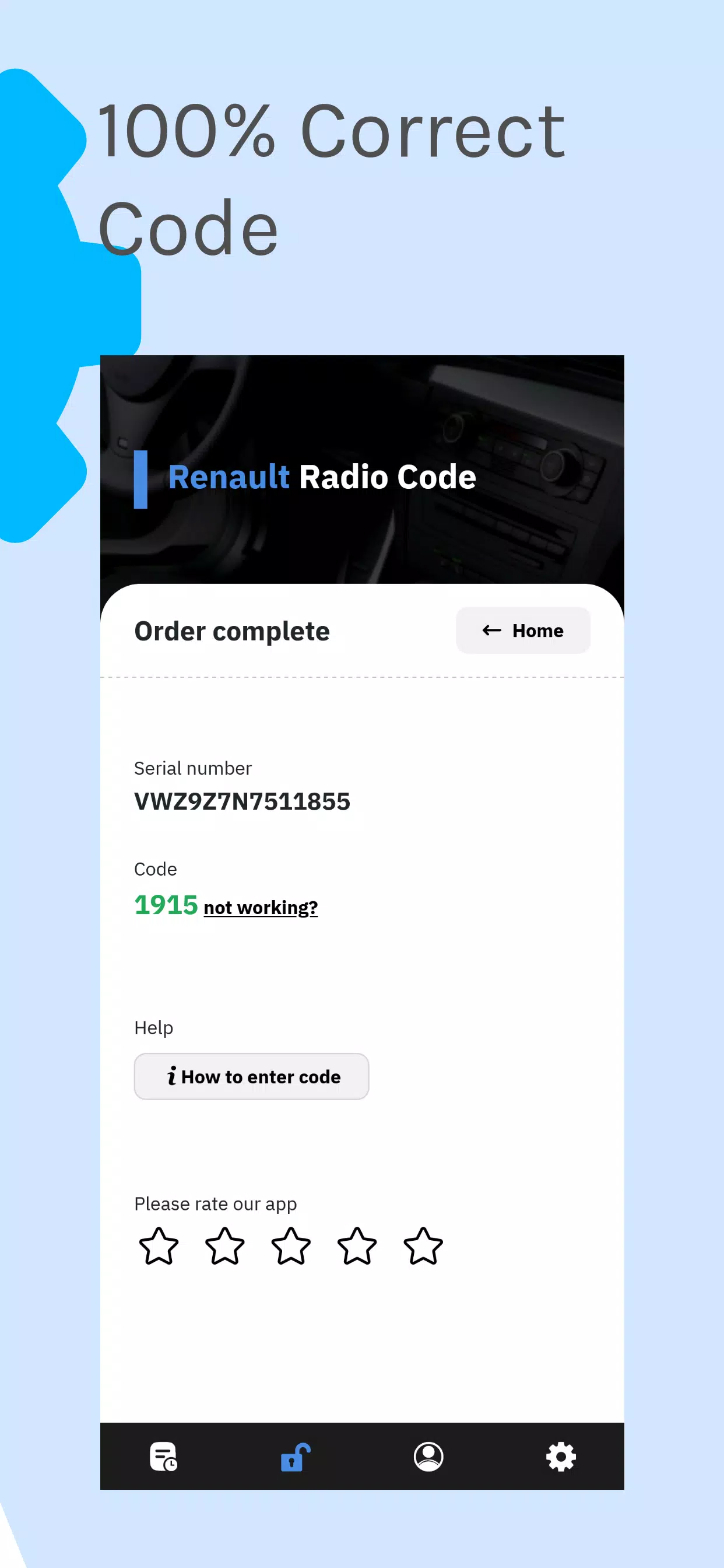 Schermata VW Radio Code Generator 2