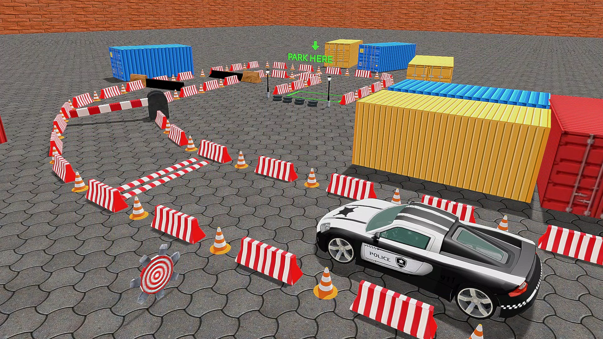 Police Car Parking Car Game 3D Ảnh chụp màn hình 1