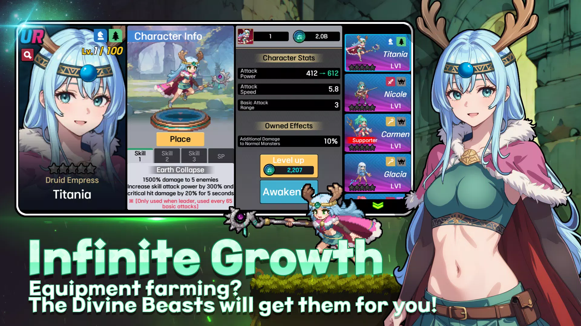Conquest Girls: AFK Idle RPG Zrzut ekranu 3