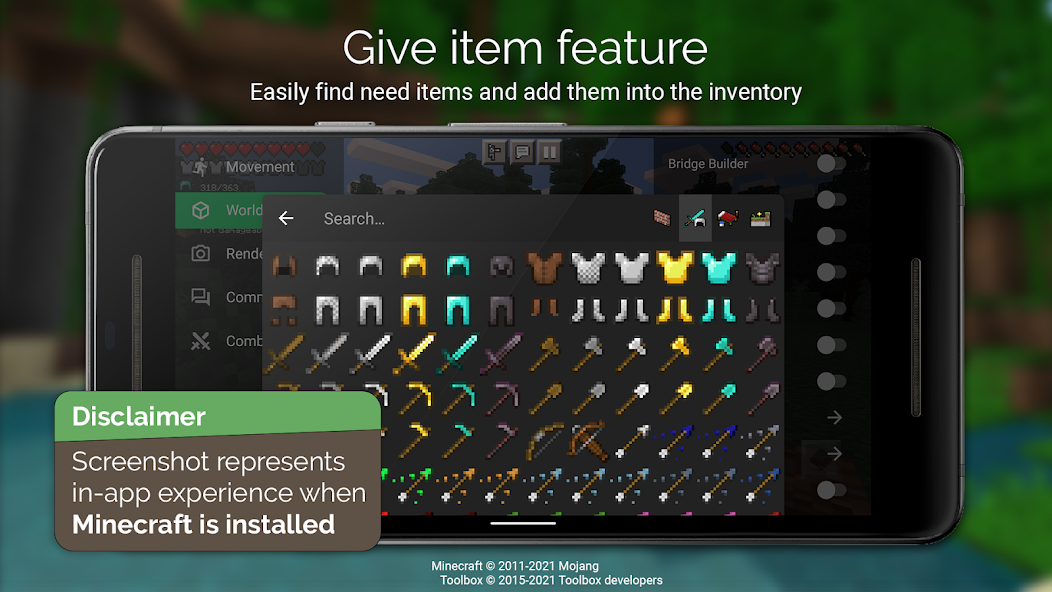 Toolbox for Minecraft: PE 스크린샷 1