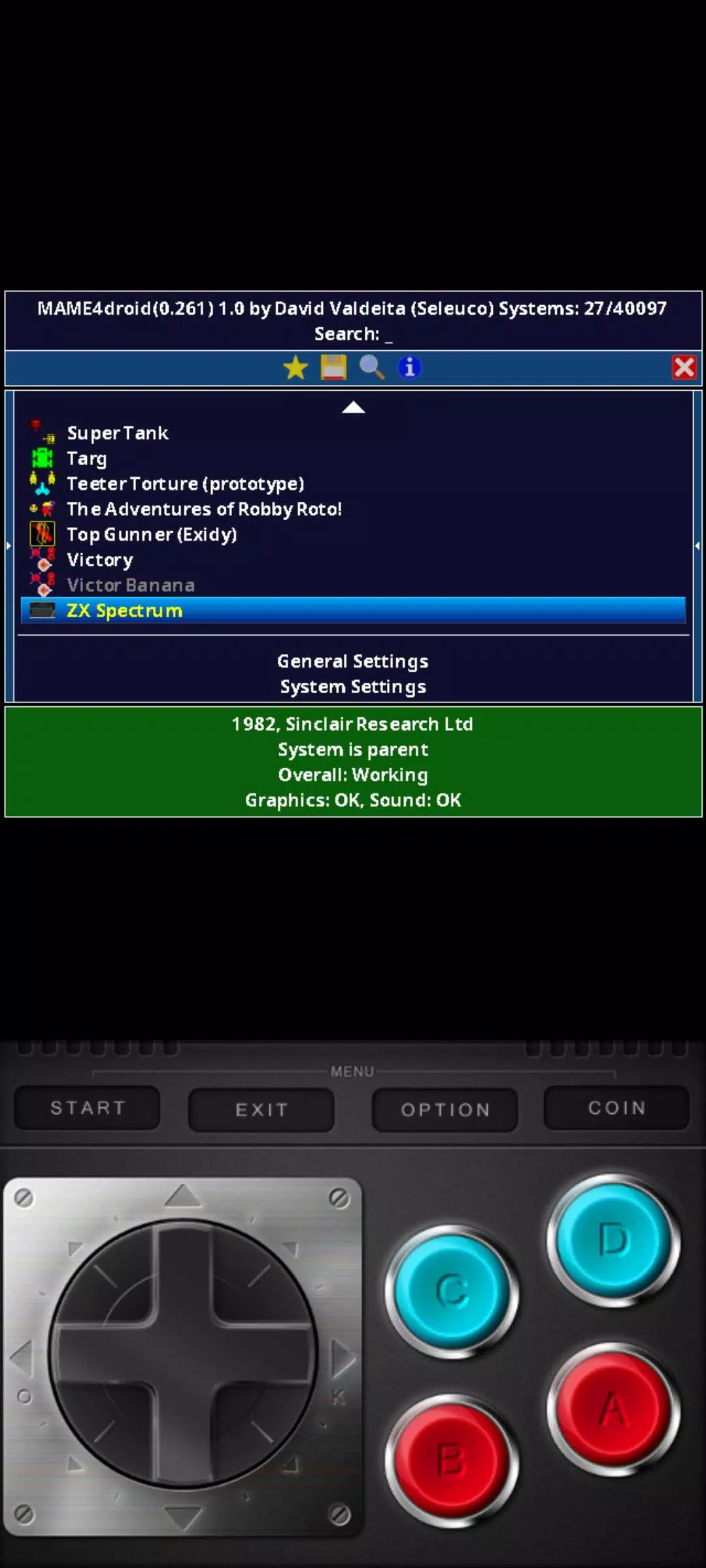 MAME4droid  2024 (0.270) Screenshot 0