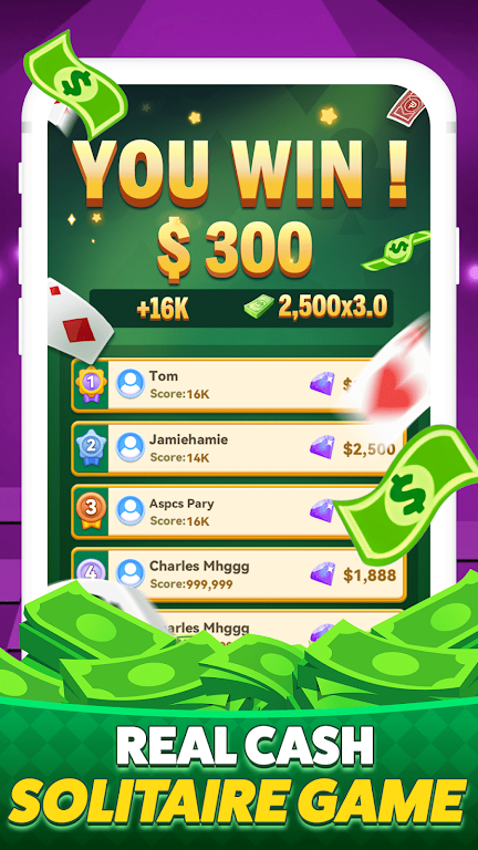 Solitaire Clash-Win Cash 螢幕截圖 2