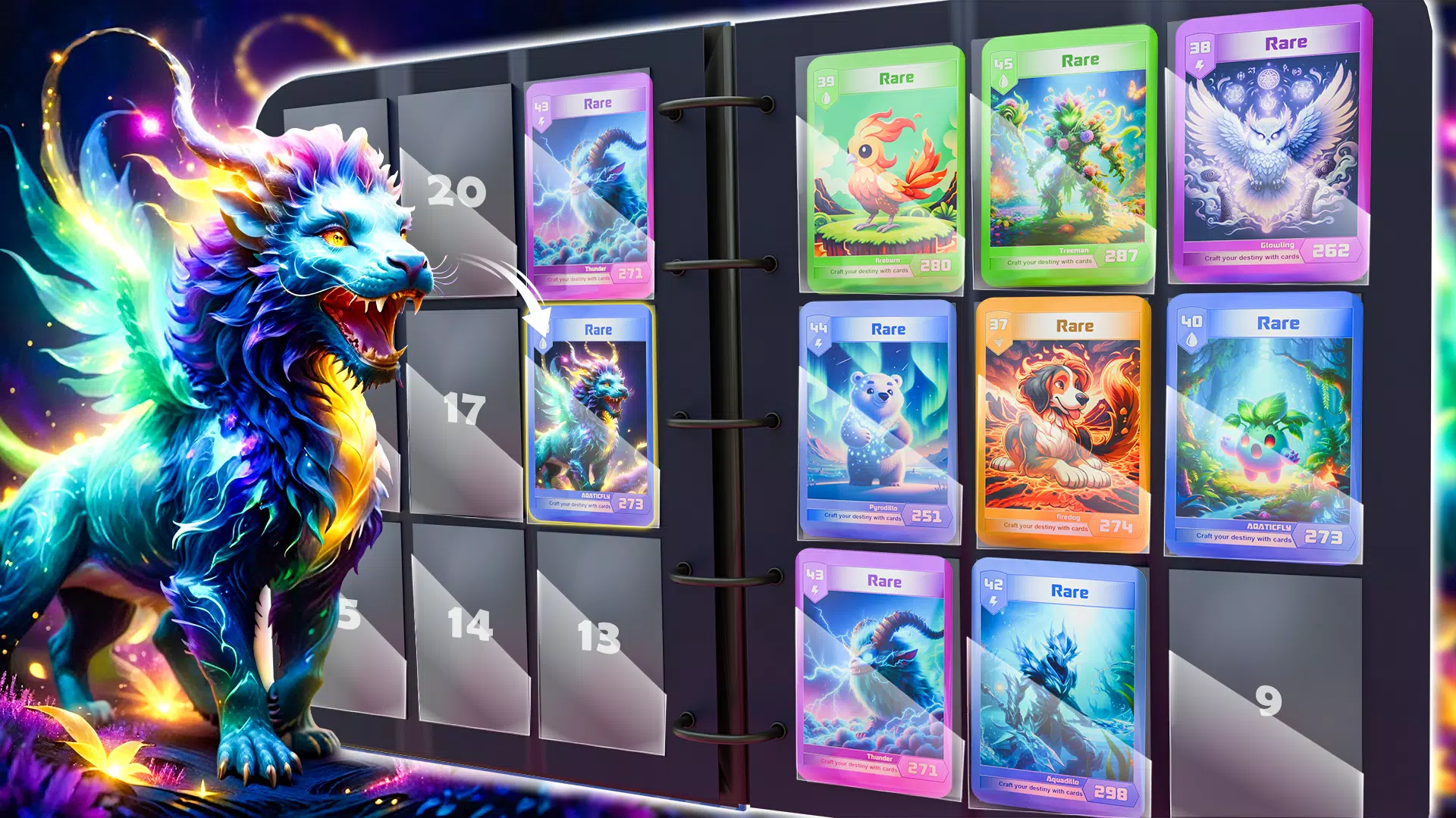 Monsters Card Collector Game Ảnh chụp màn hình 1