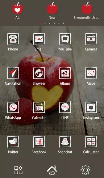 Heart Apple Theme +HOME 螢幕截圖 1