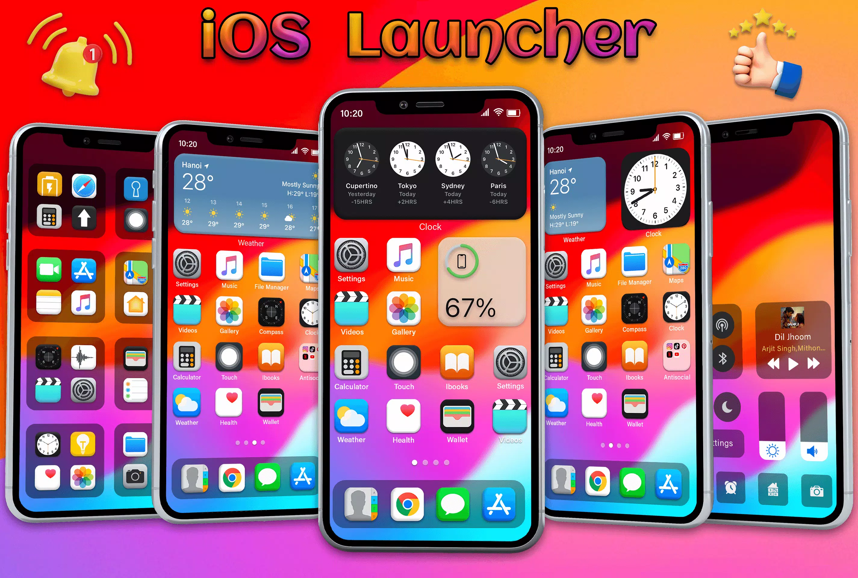 IOS Launcher - iOS 17 Pro स्क्रीनशॉट 0