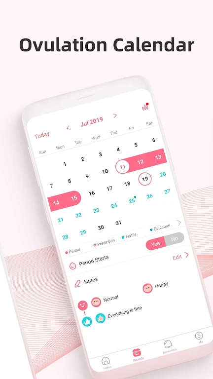 PinkBird Period Tracker ภาพหน้าจอ 1