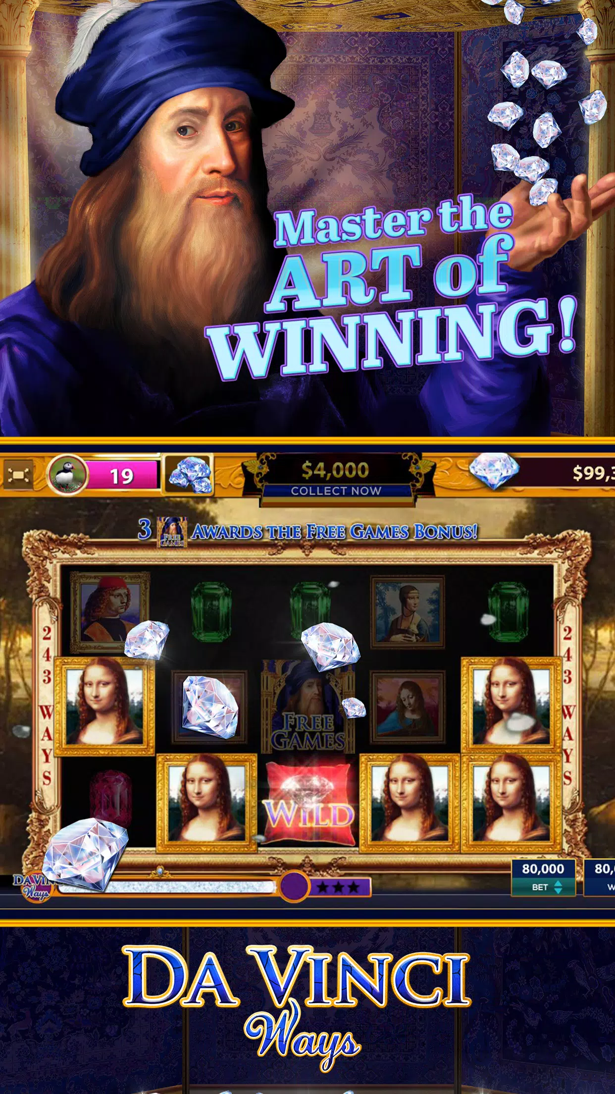 Da Vinci Diamonds Casino Screenshot 1