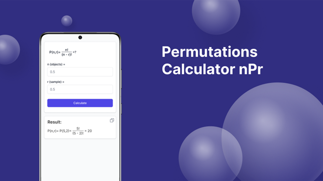 Permutations Calculator 螢幕截圖 2