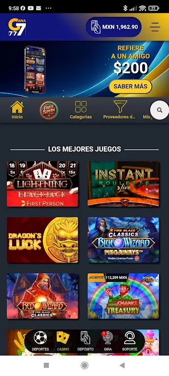 Gana777 Apuestas y Casino Schermafbeelding 3