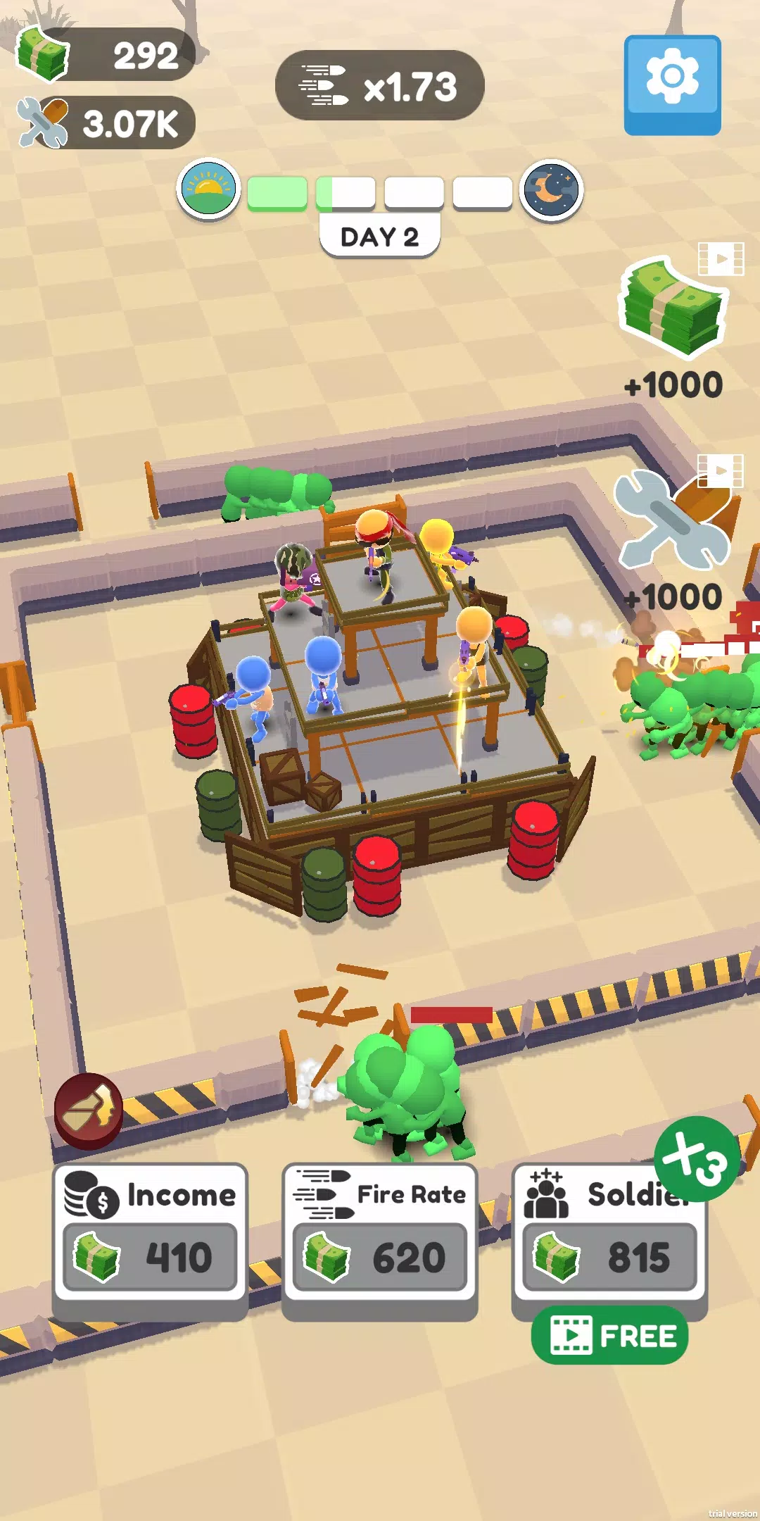 Defend City Merge Shoot Idle Captura de tela 0