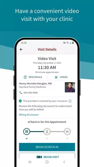 Stanford Health Care MyHealth Zrzut ekranu 1