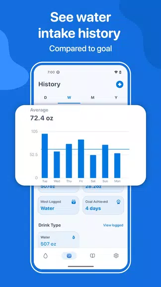 Water Tracker: WaterMinder app স্ক্রিনশট 1