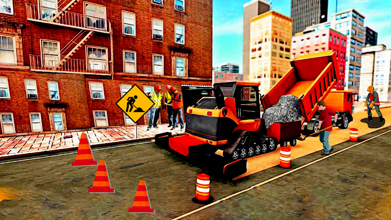 Highway road construction game スクリーンショット 2