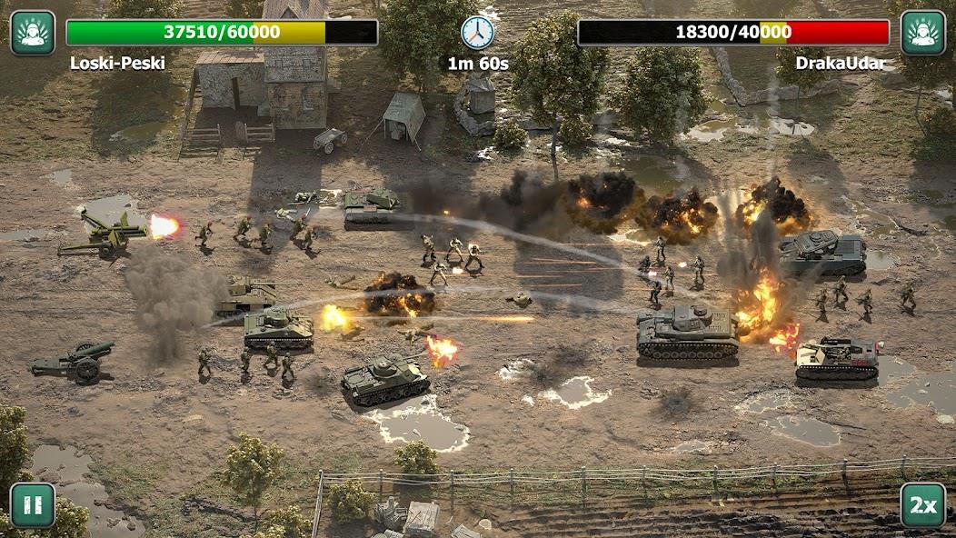 Heroes of War: Idle army game Mod Ekran Görüntüsü 3