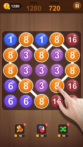 Merge bubble - Number game ဖန်သားပြင်ဓာတ်ပုံ 3
