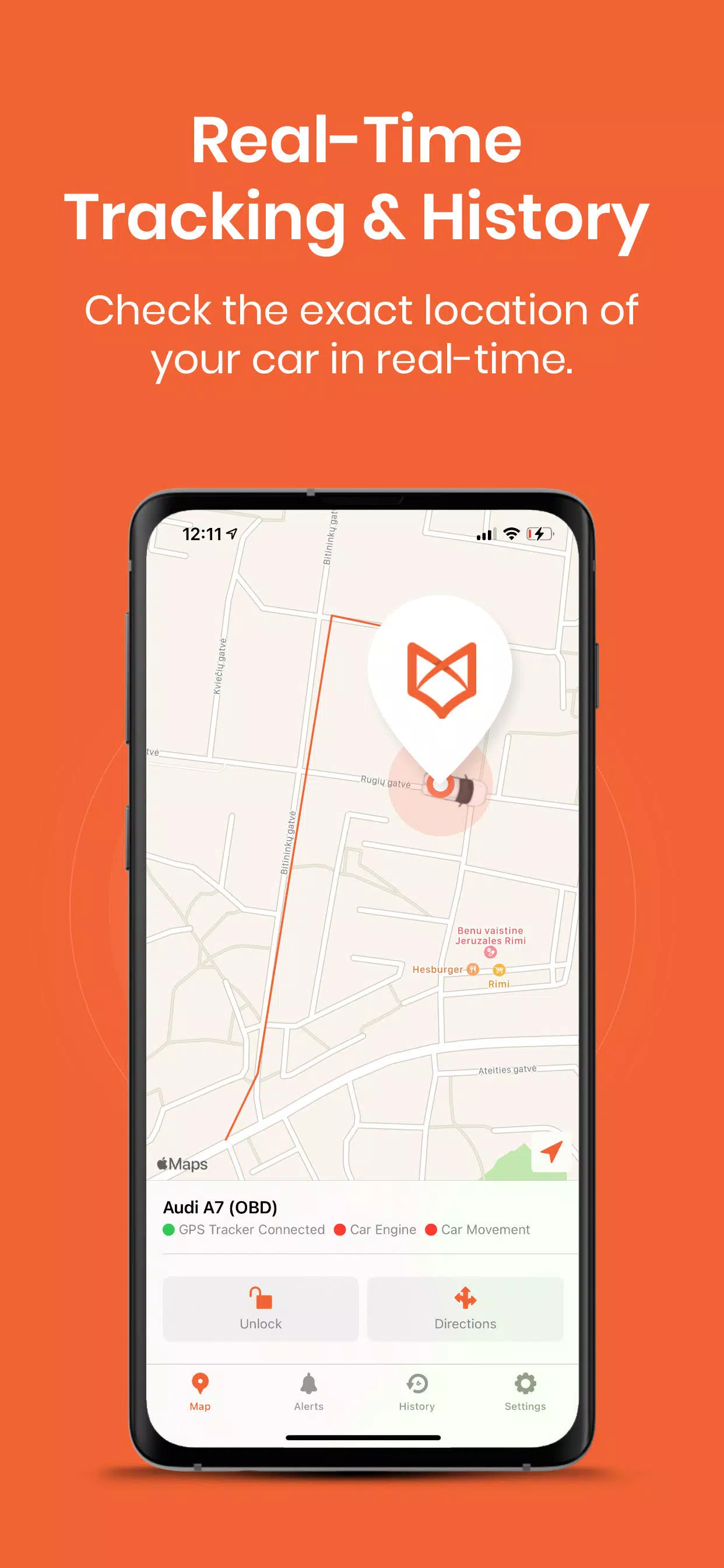 TrackingFox Car GPS Tracker Zrzut ekranu 1