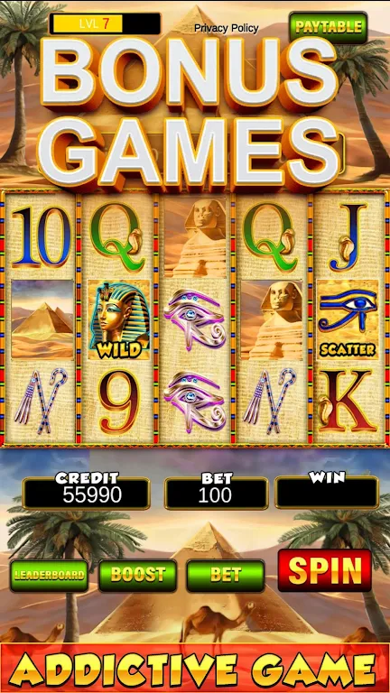 Slot Machine: New Pharaoh Slot - Casino Vegas Feel ဖန်သားပြင်ဓာတ်ပုံ 2
