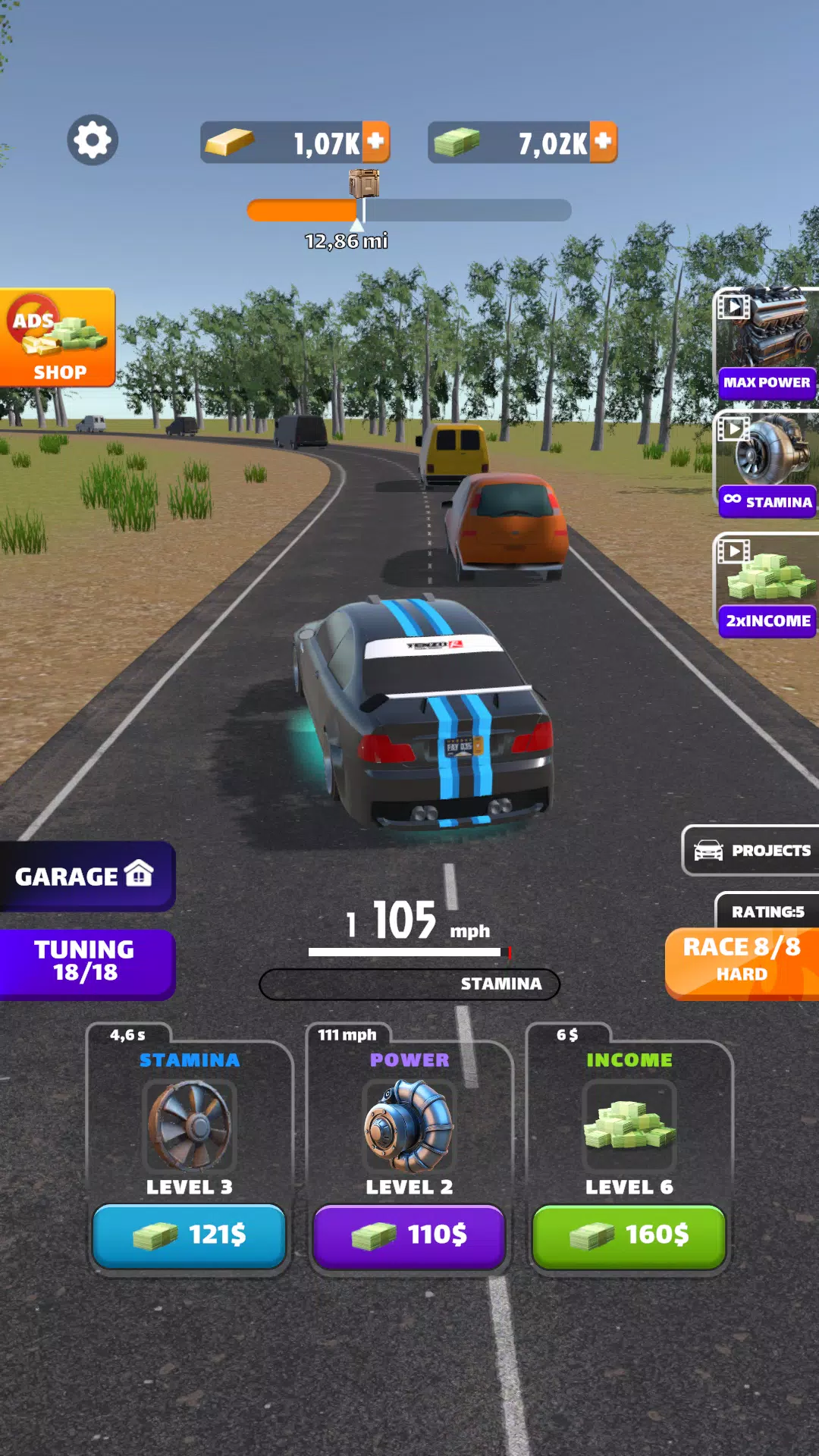 Racing Highway: Car Idle Скриншот 2