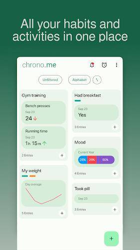 chrono.me - Lifestyle tracker Zrzut ekranu 0