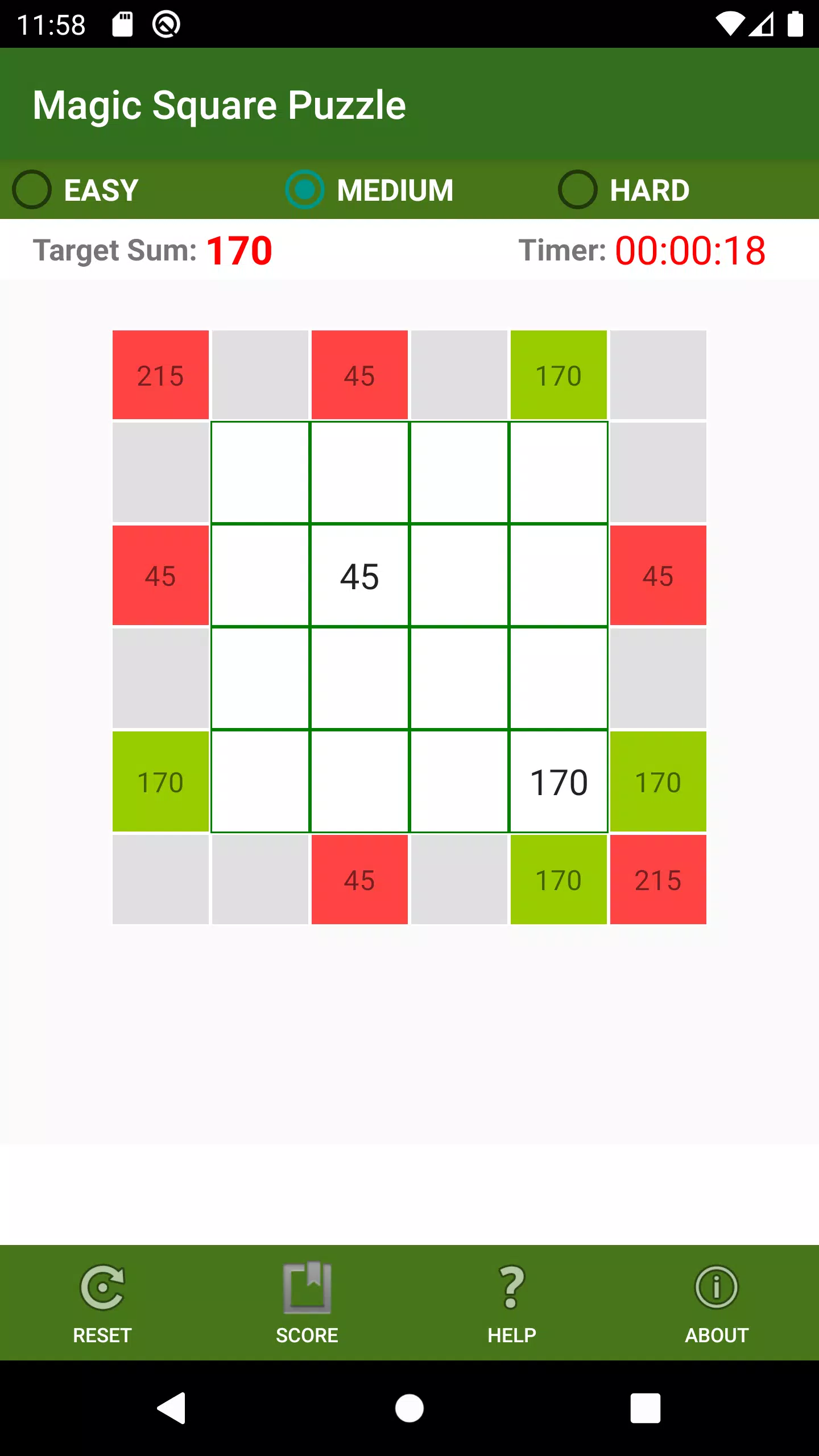 Schermata Magic Square Puzzle 3