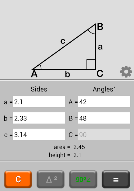 Triangle Calculator Tangkapan skrin 2