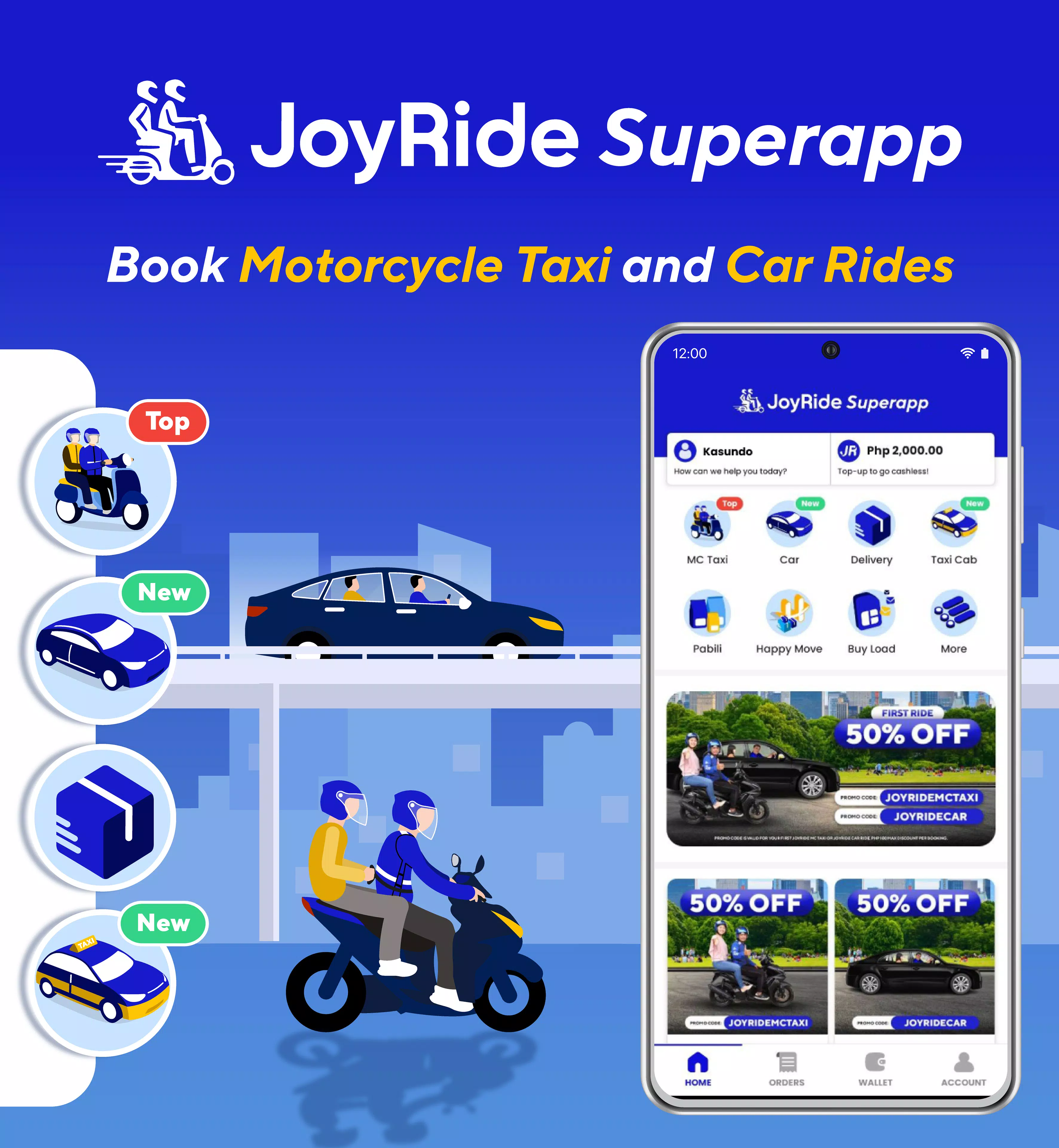 JoyRide - Book Car and MC Taxi Ảnh chụp màn hình 0