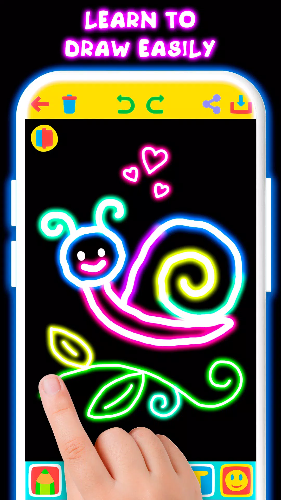 Drawing For Kids - Glow Draw 스크린샷 0