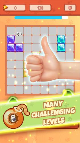 Block Puzzle Jewel Crystal Cat Captura de pantalla 0