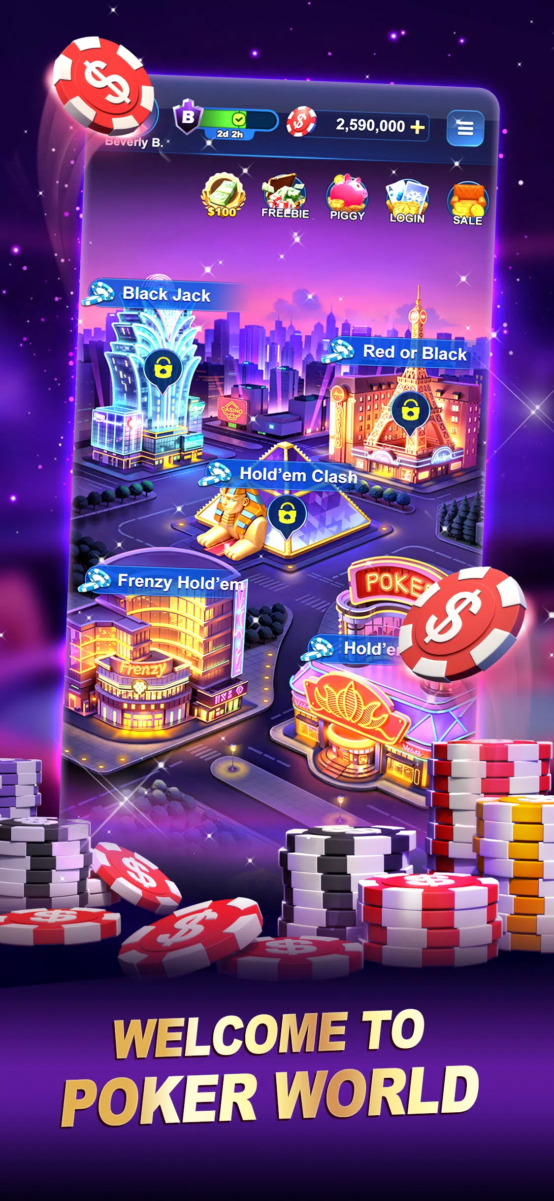 Poker World-Hold'em Frenzy Screenshot 0