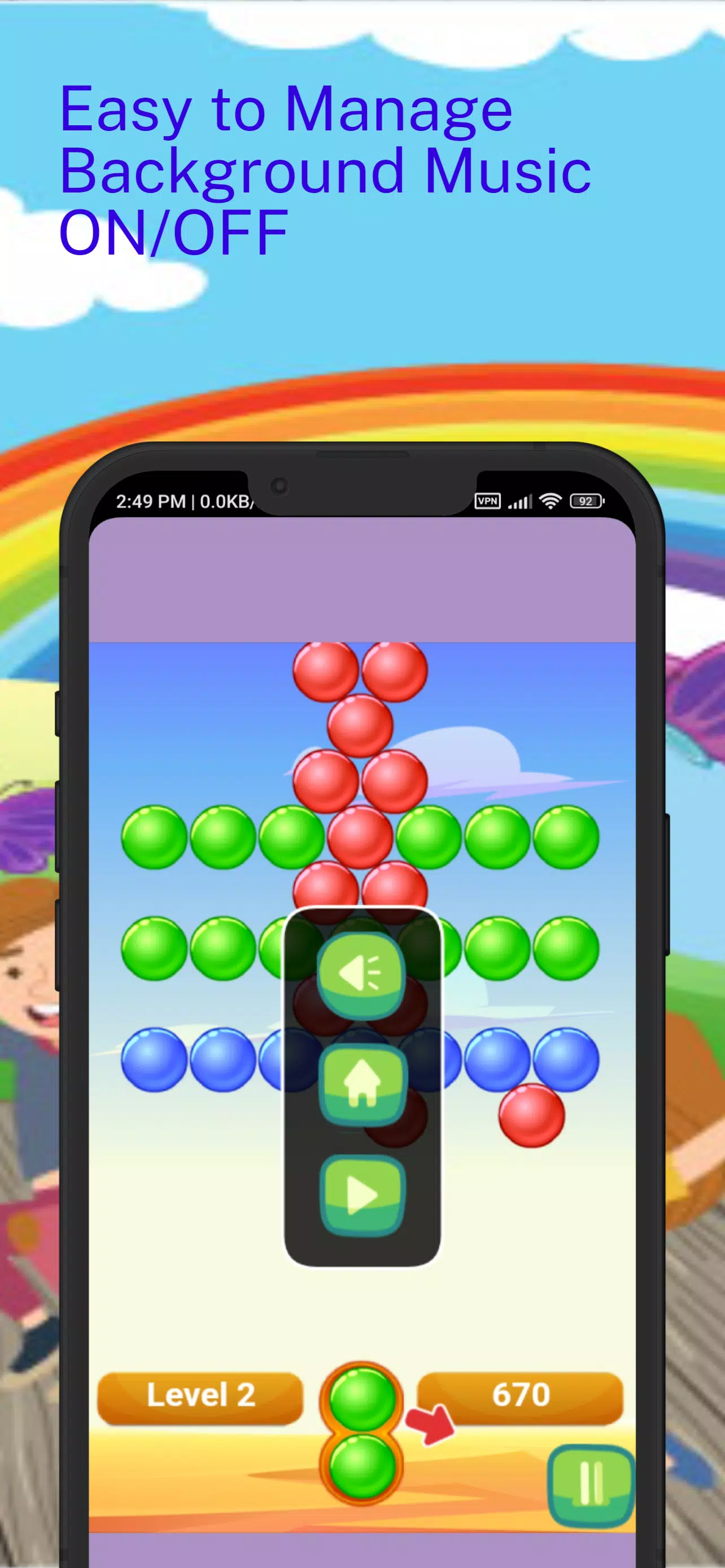 Sky Bubble Shooter : Rainbow Ekran Görüntüsü 3