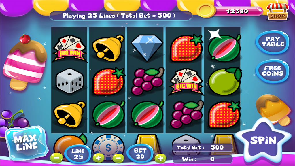 Slot Matchine IceCream - Vegas Casino Slot Games 螢幕截圖 0