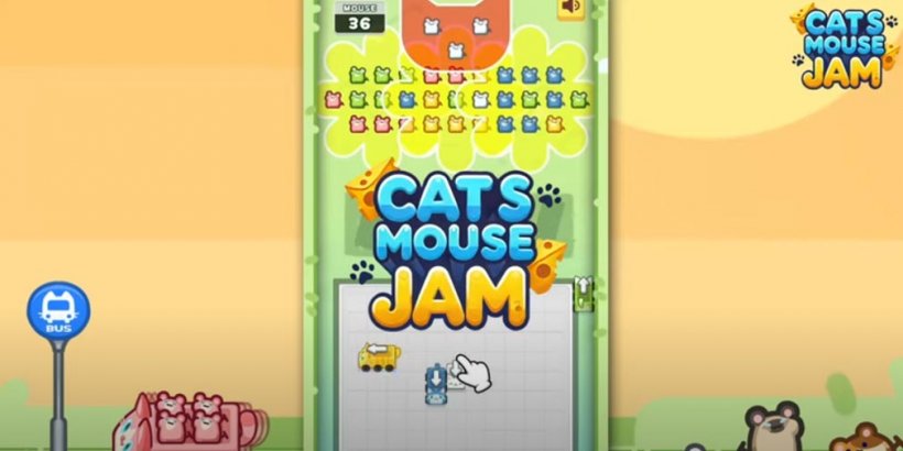 Cat's Mouse Jam ti permette di guidare piccoli topolini su catbus attraverso un affascinante puzzle, ora aperto per la pre-registrazione