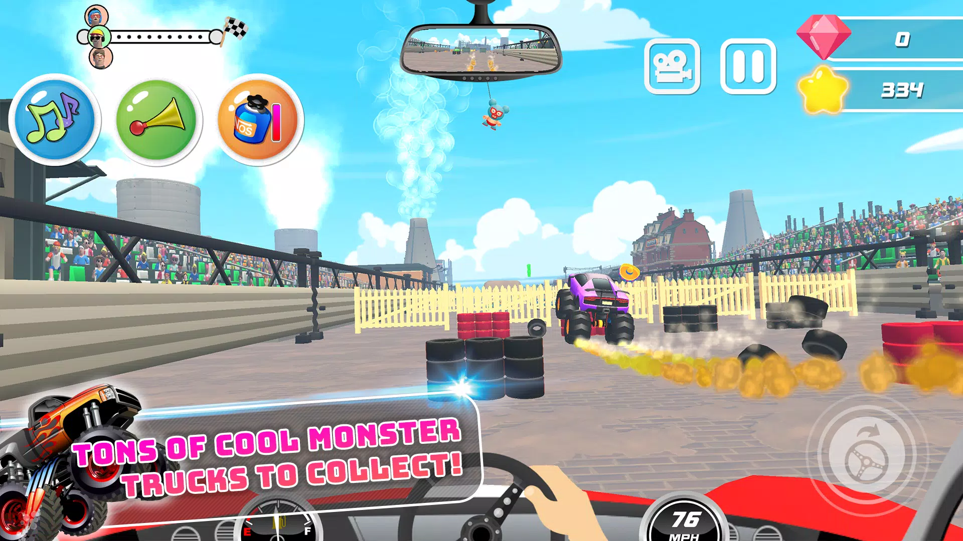 Monster Trucks Kids Race Game应用截图第1张